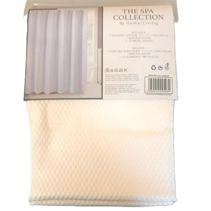 cortinas para baño the spa colletion 1 panel 12 ganchos metalicos