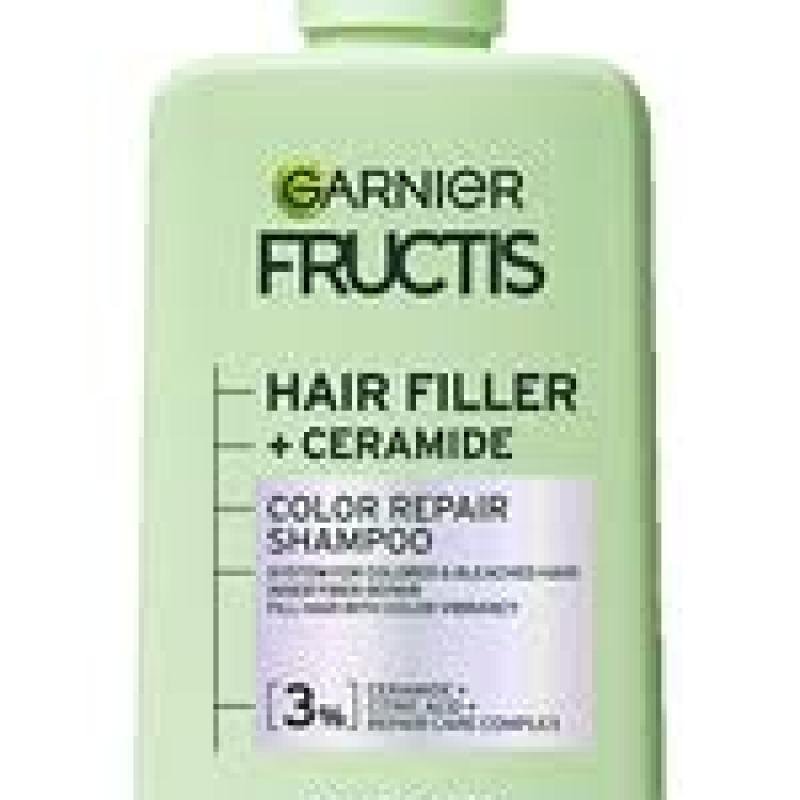 Acondicionador Garnier Fructis Hair Filler + Ceramide Color Repair Conditioner.